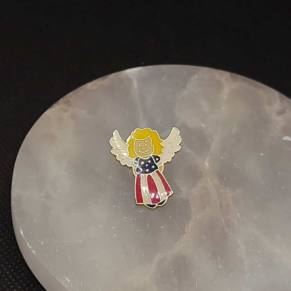 America's Guardian Angel Pin USA Political Patriotic Angel Pin | Aminco - Picture 2 of 11